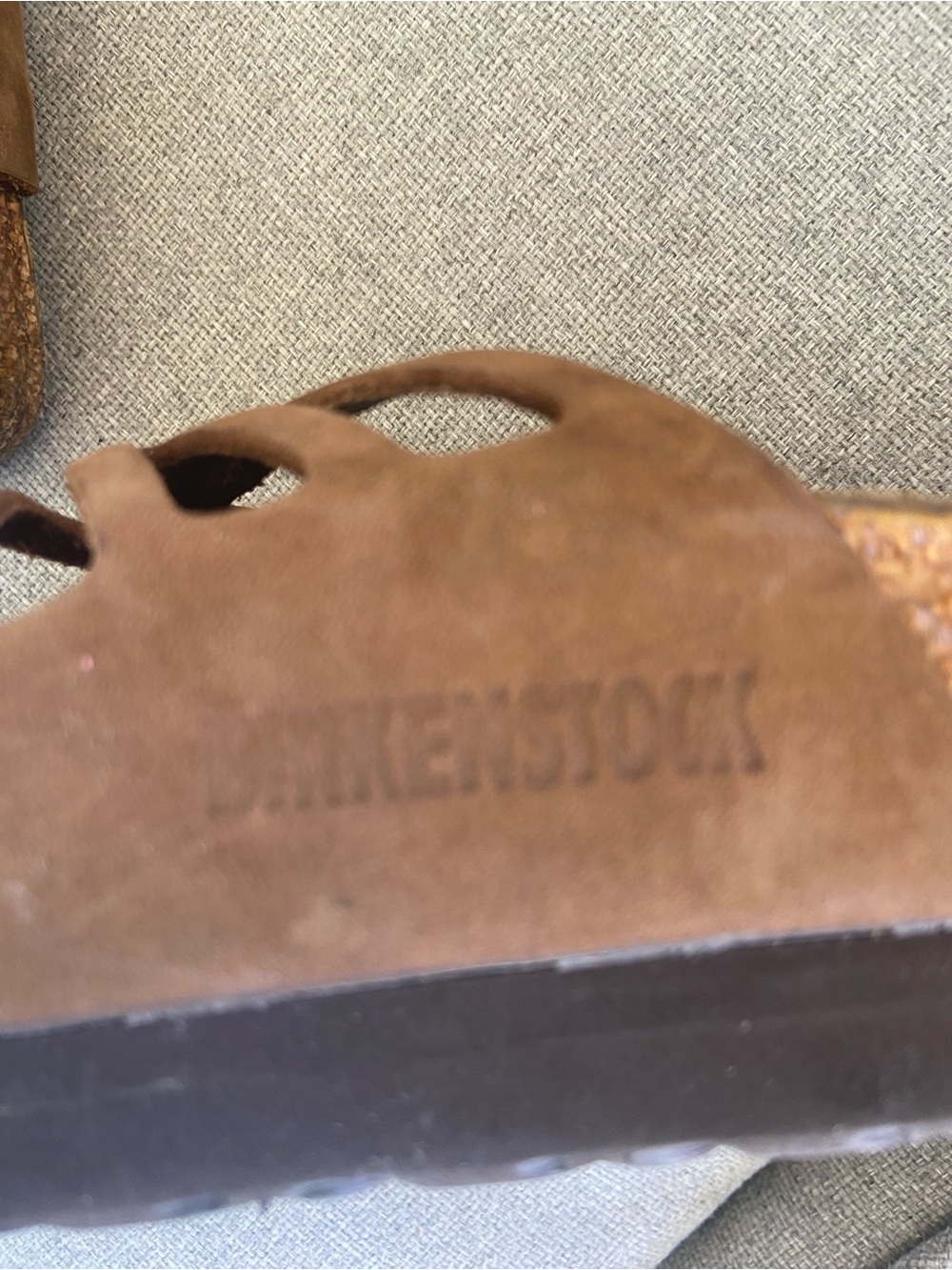 Birkenstock Brown Suede Strappy Slide Sandals - Picture 2 of 8